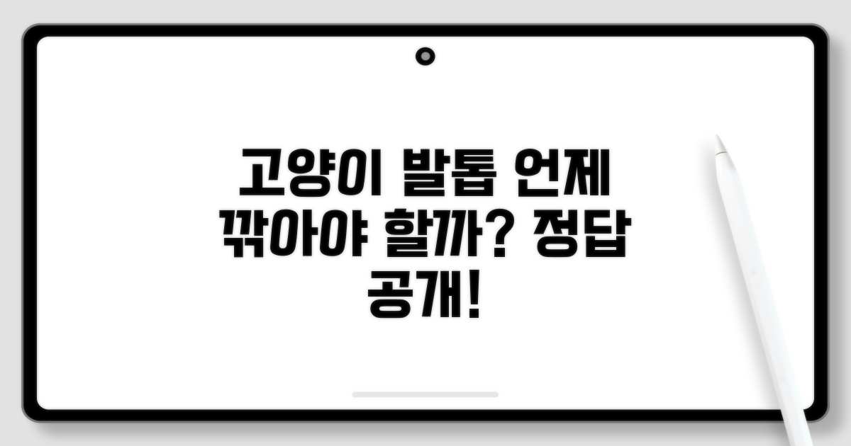 고양이 발톱 깎는 적절한 주기는?