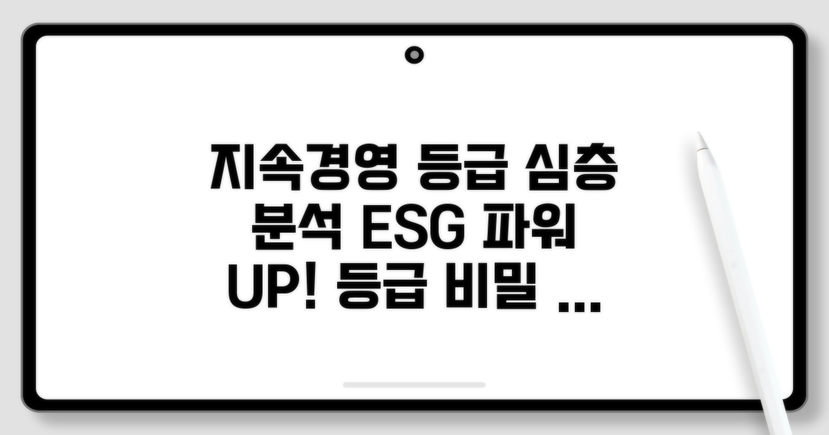지속가능경영 등급 상세 분석