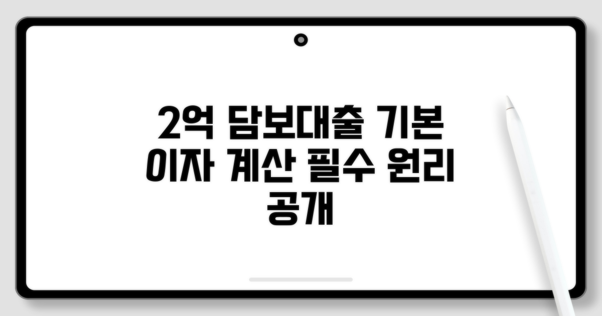 2억 담보대출, 기본 이자 계산 원리