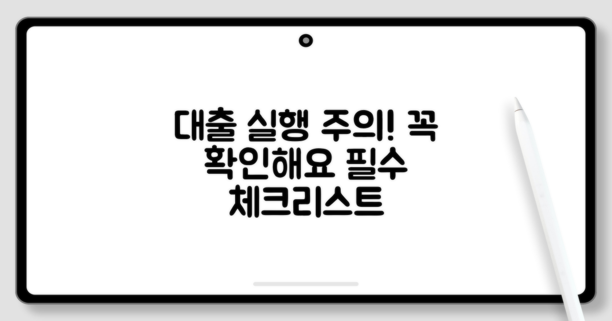대출 실행 시 꼭 확인해야 할 주의사항