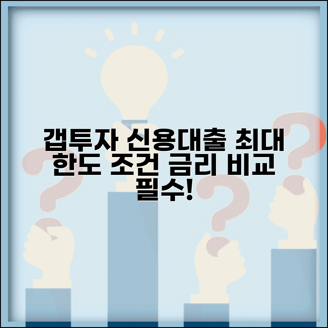 갭투자 신용대출 한도 | 갭투자용 신용대출 조건과 금리 비교