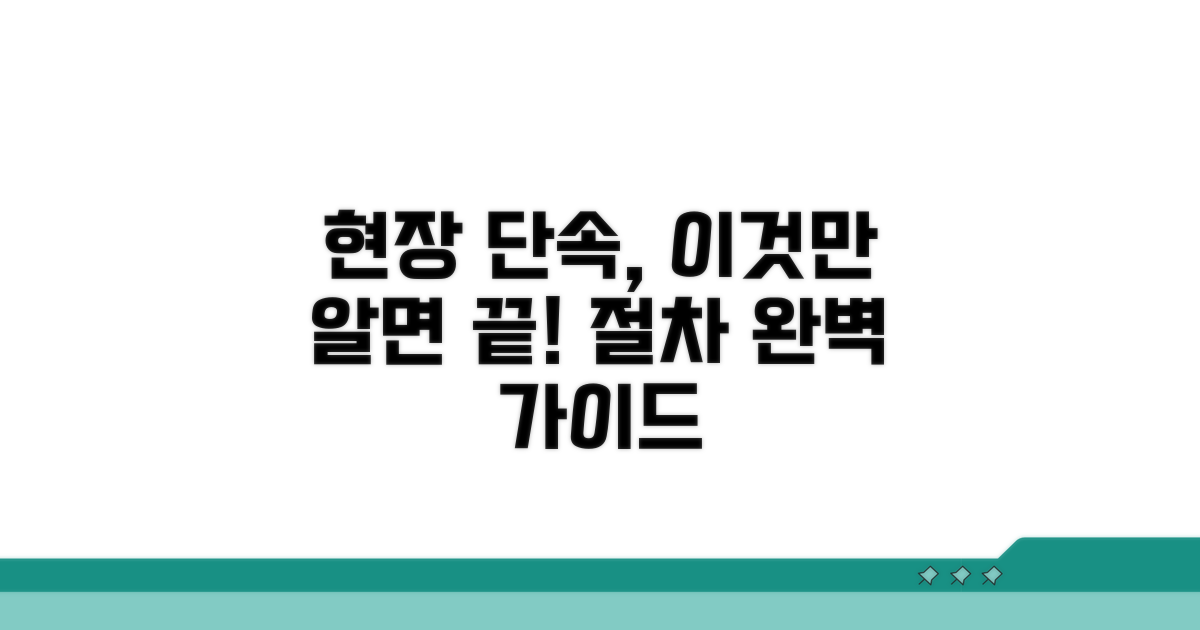 현장 단속 절차 완벽 가이드