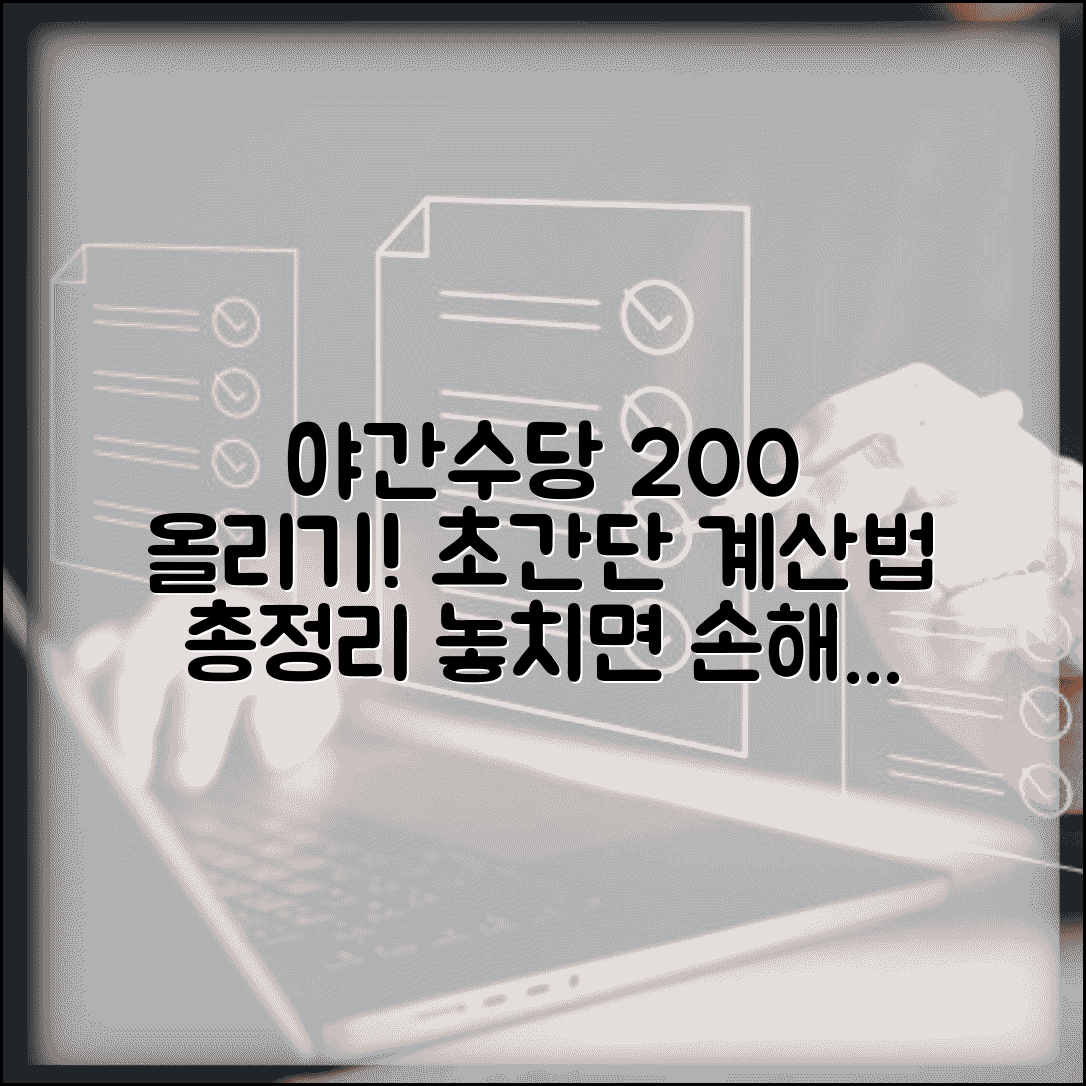 야간수당 계산방법 완벽정리와 야간근로 수당 총정리