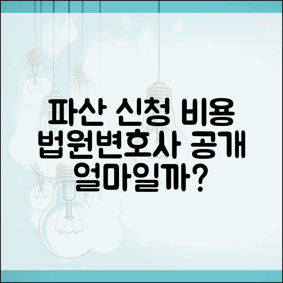 개인파산 신청비용과 법원 변호사 비용 공개