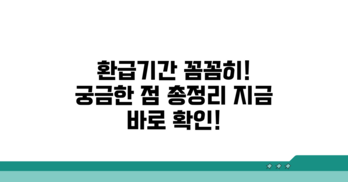 환급 처리기간 상세 안내