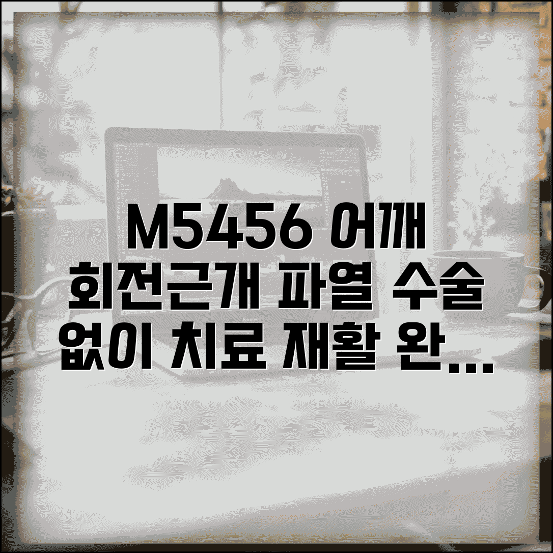 M5456 어깨 회전근개 파열 수술 없이 치료와 재활 방법
