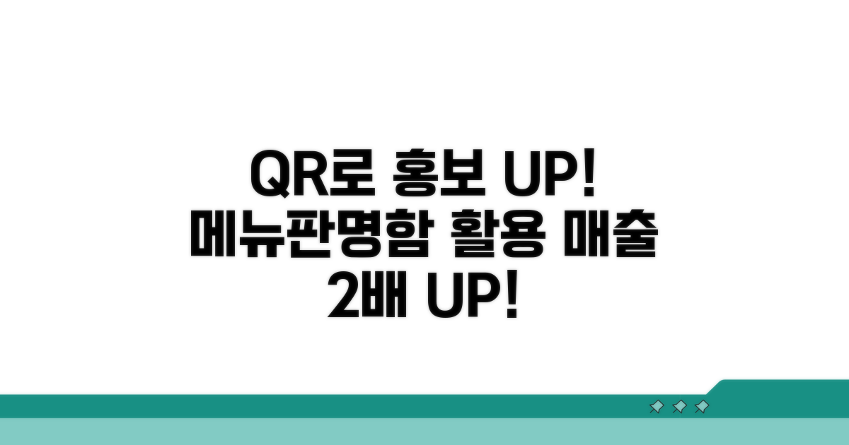 메뉴판·명함에 QR 넣어 홍보 효과 UP
