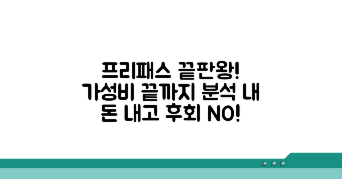 프리패스 가성비, 제대로 따져보기