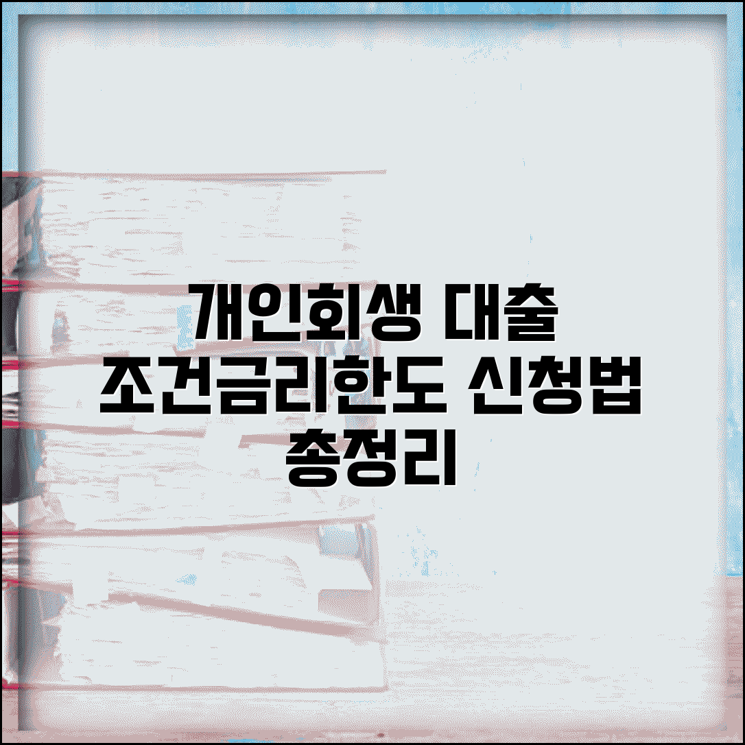 개인회생 대출 신청법 조건 금리와 한도 총정리