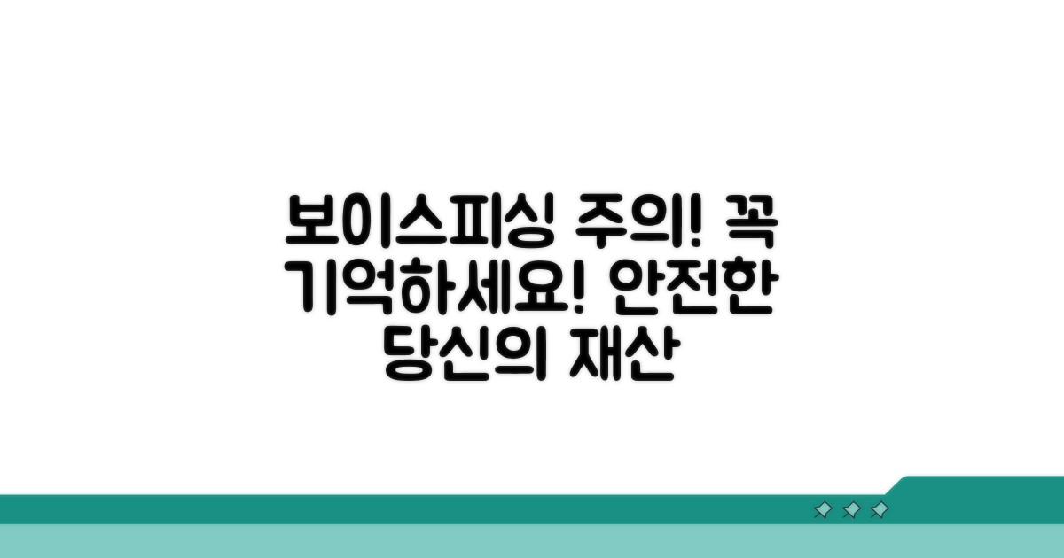 보이스피싱 주의사항 꼭 기억하세요