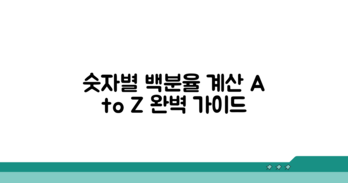 숫자별 백분율 계산 상세 가이드