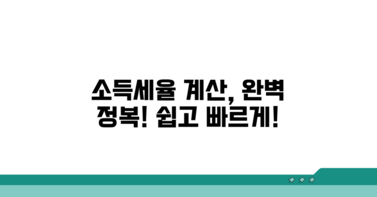 소득세율 계산, 복잡해도 괜찮아