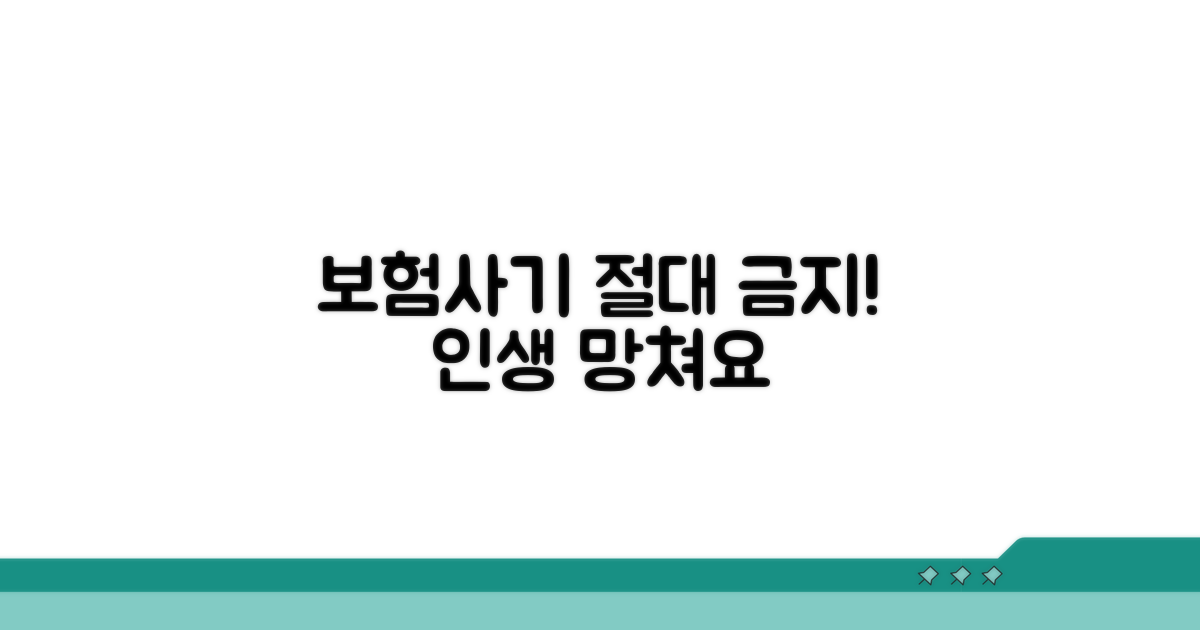 보험사기, 절대 피해야 할 이유