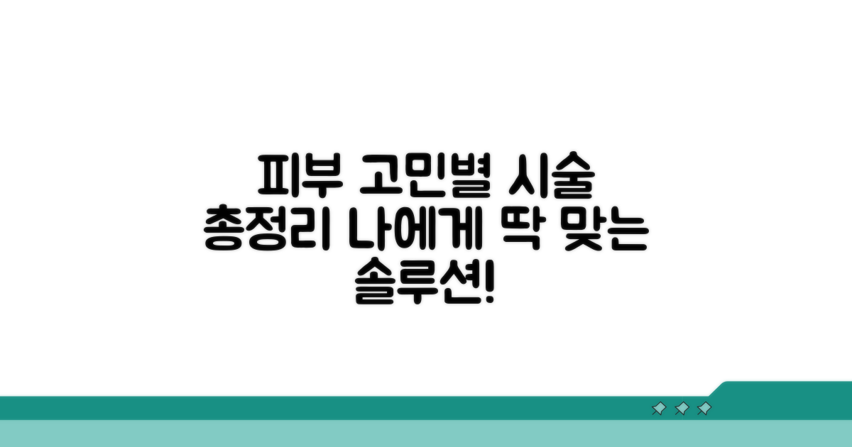 피부 고민별 추천 시술 완벽 정리