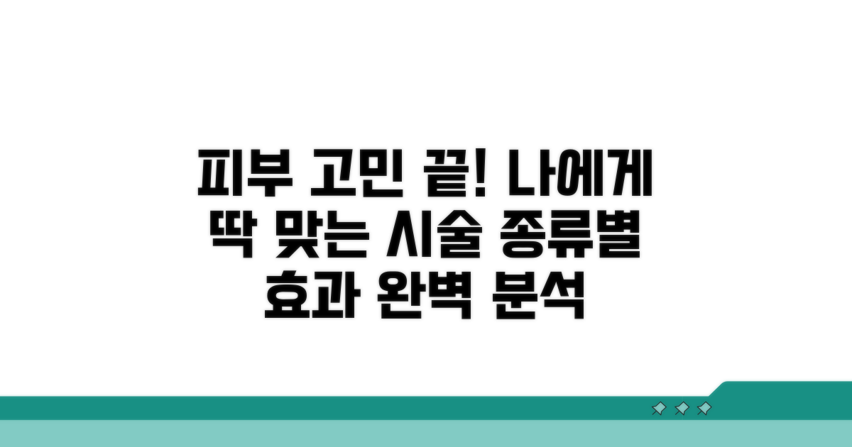 내 피부에 맞는 시술 종류별 효과 분석