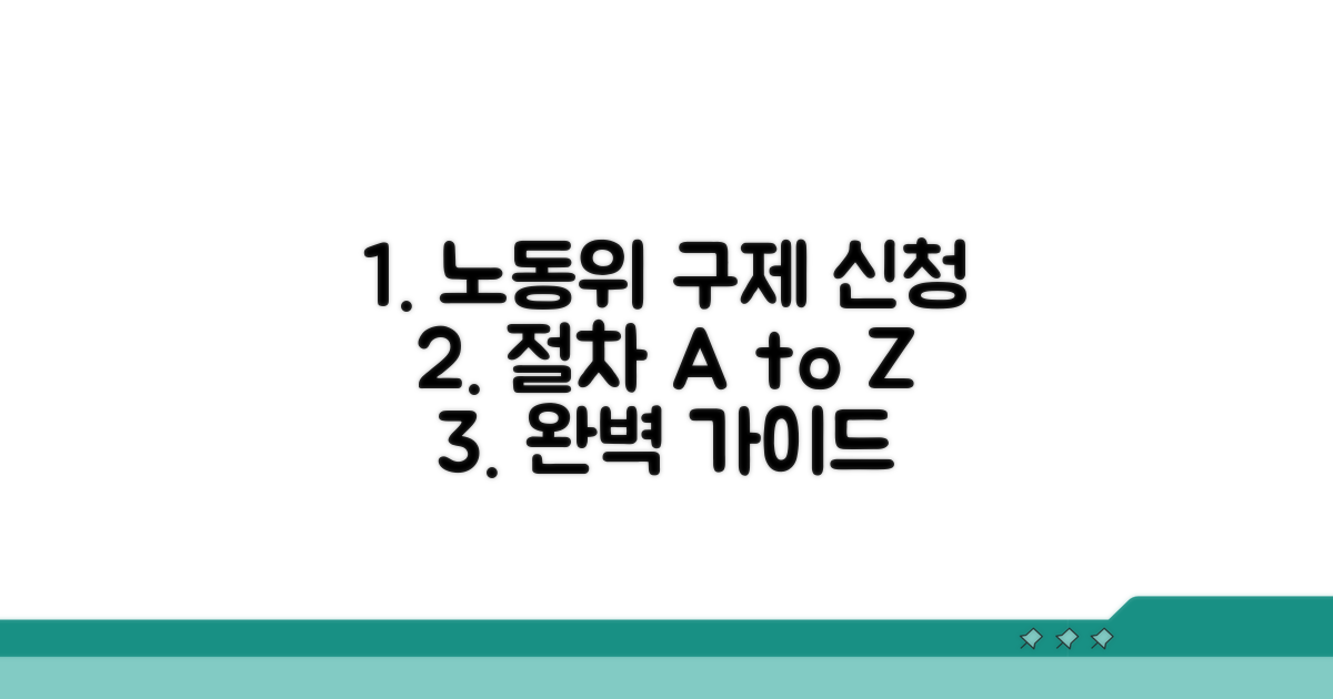 노동위원회 구제 신청 절차 완벽 안내