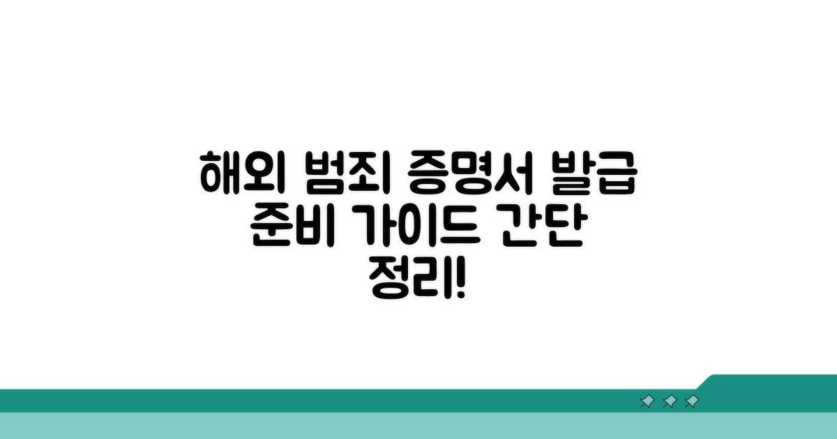 해외 범죄사실증명서 발급 준비