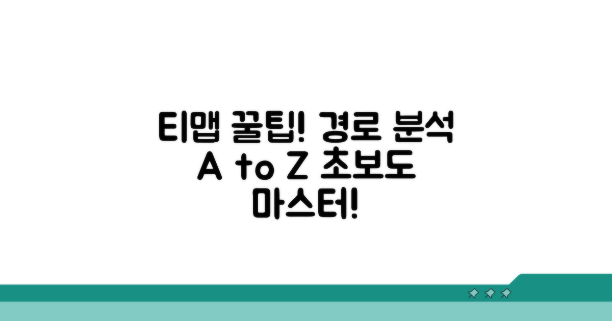 티맵 경로 분석 꿀팁