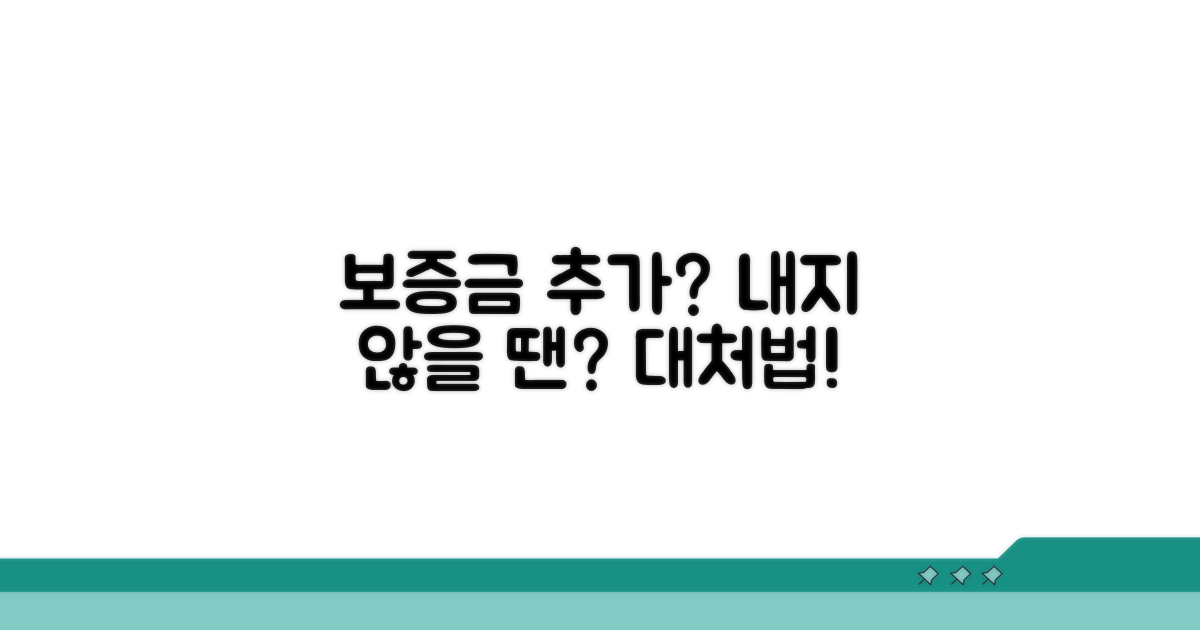 보증금 추가 요구, 어떻게 대처할까?