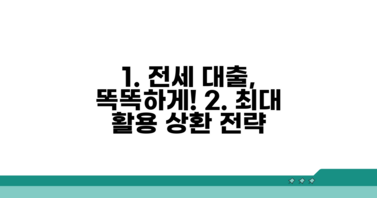전세대출 활용과 상환 전략
