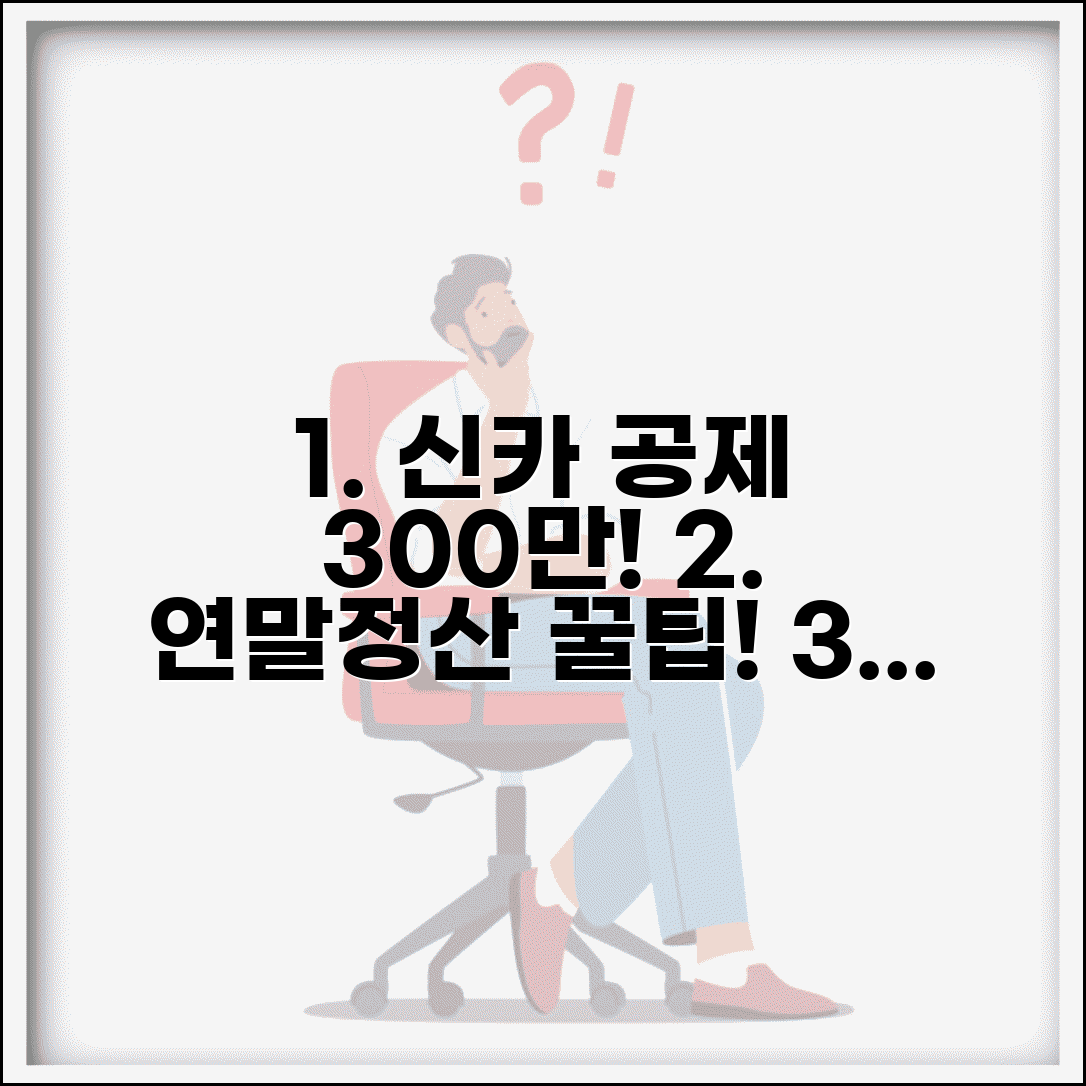 연말정산 신용카드 공제한도 300만원 소득공제 계산