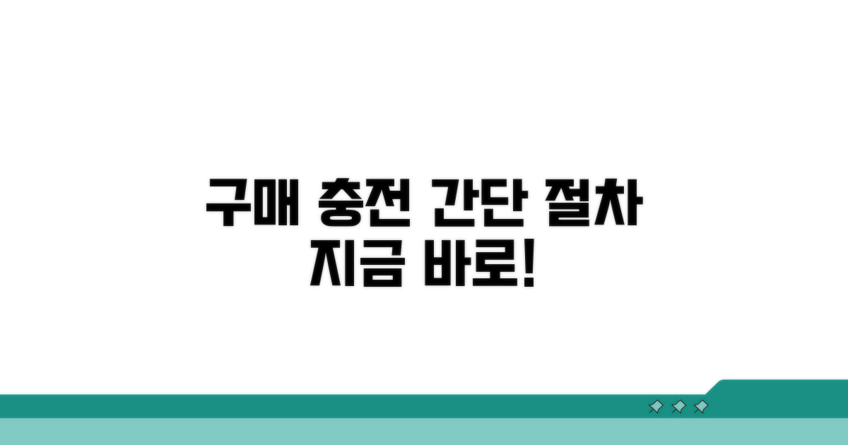구매 및 충전 절차 알아보기