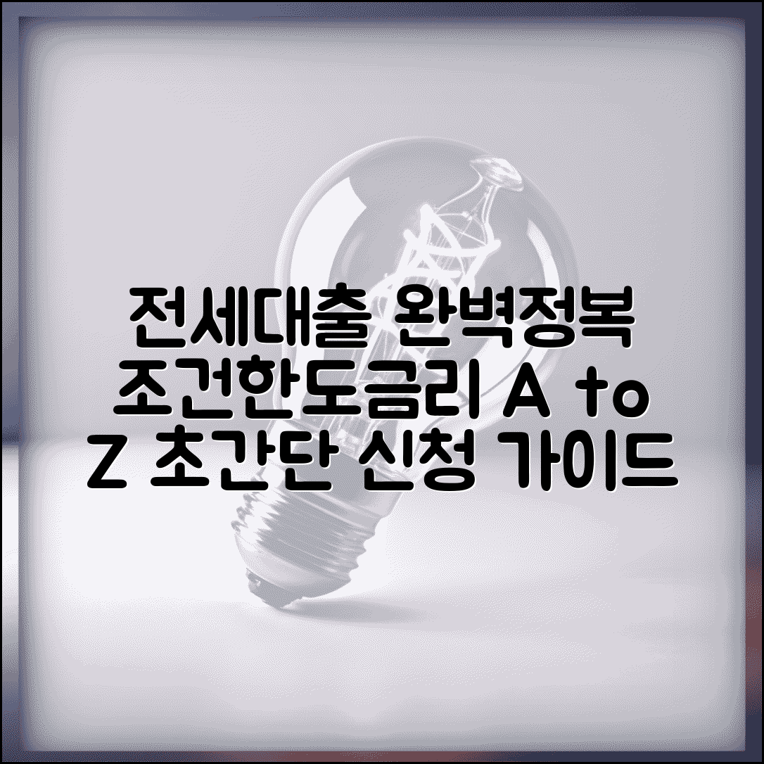 전세대출 조건 한도 금리 신청 자격 가이드
