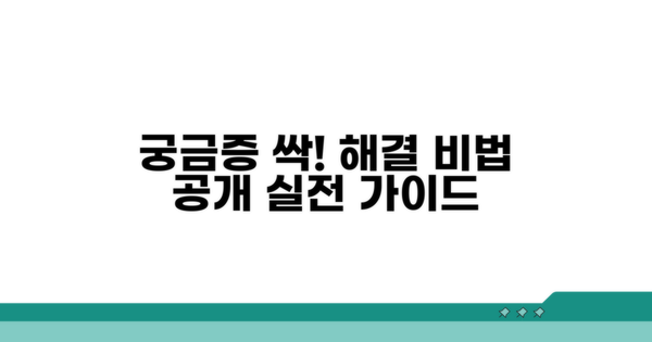궁금증 해결 실전 가이드