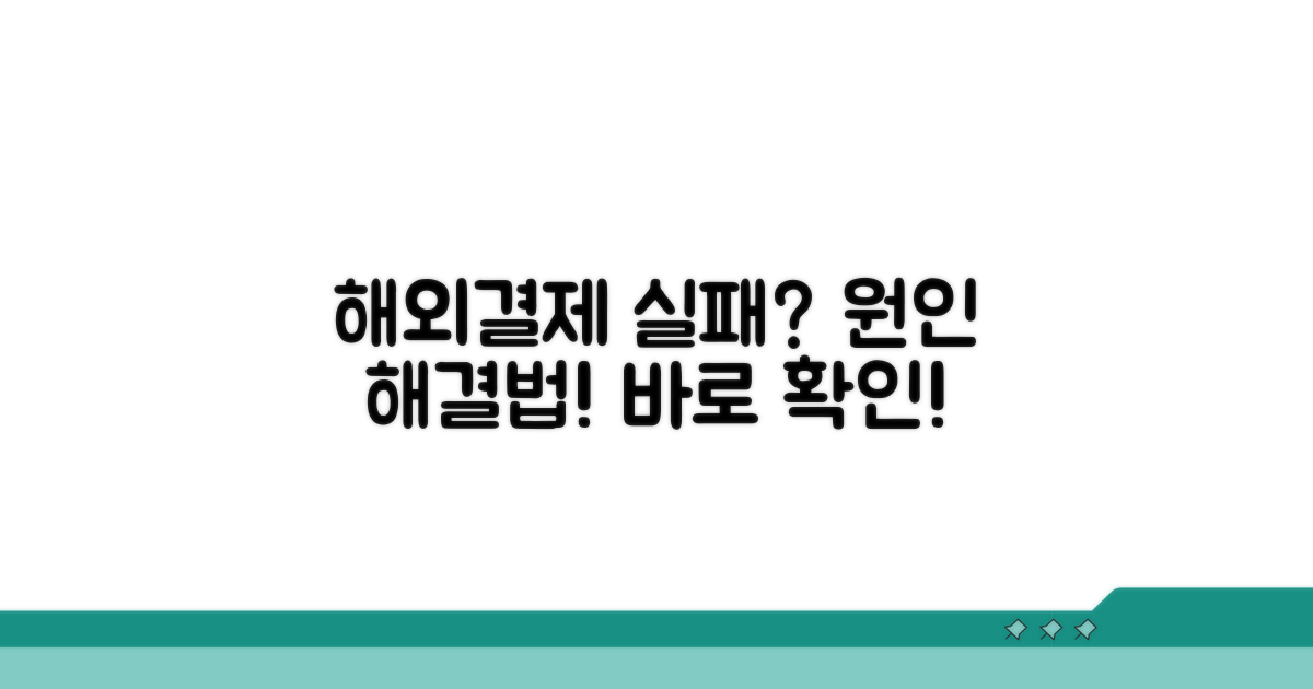 해외결제 실패, 흔한 원인과 대처법