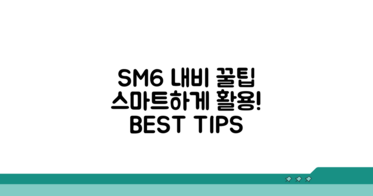 스마트한 SM6 내비 활용 꿀팁