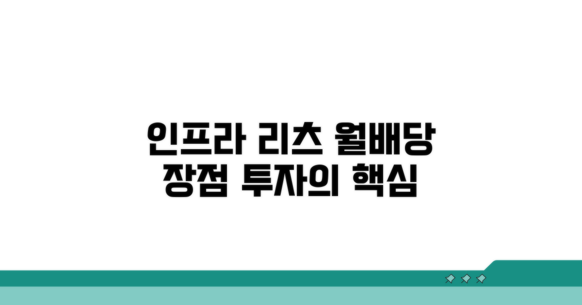 인프라 리츠 특징과 월배당 장점