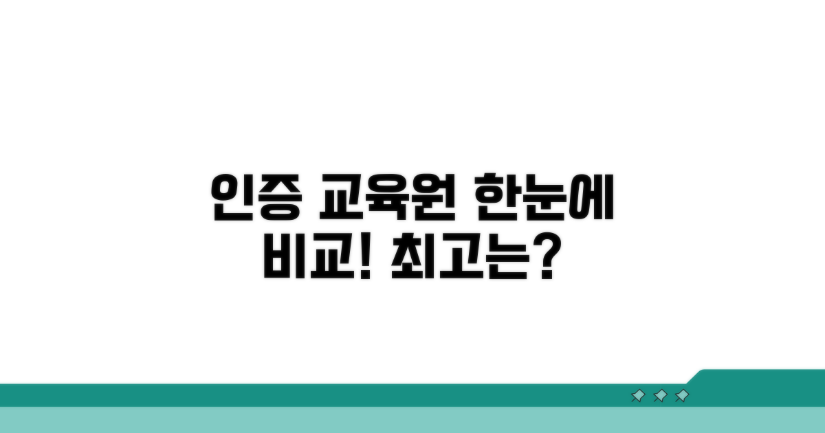 전국 인증 교육원 한눈에 비교
