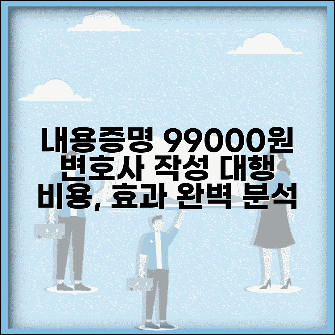 내용증명 99000원 서비스 | 변호사 작성 대행, 비용 및 효과 총정리