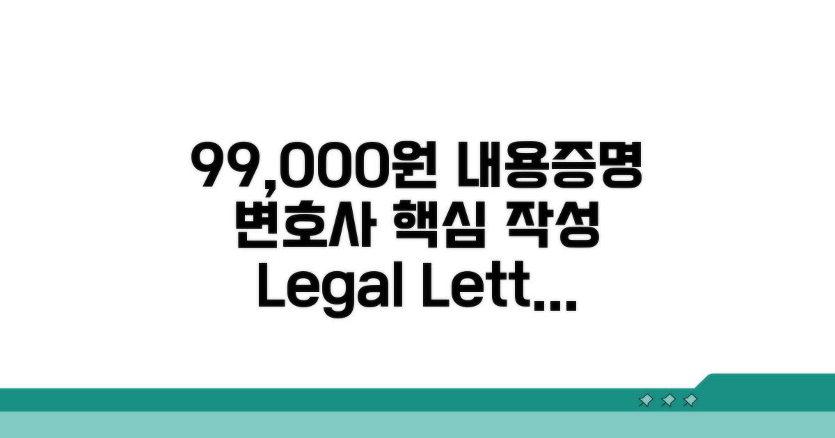 99000원 내용증명, 변호사 작성 핵심
