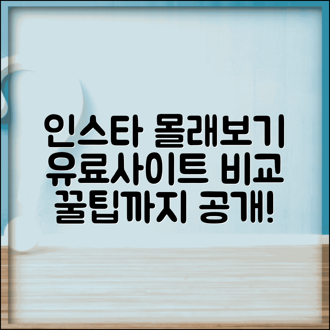 인스타 몰래보기 유료 사이트 | 프리미엄 기능 및 가격 비교, 숨은 꿀팁까지