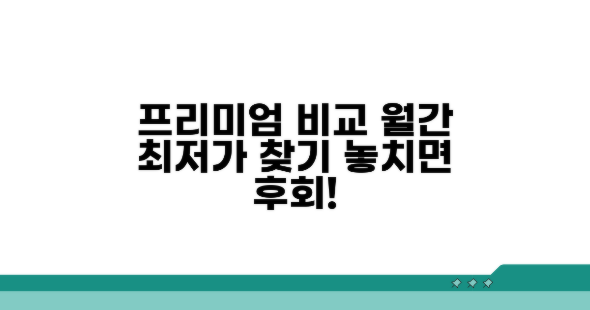 프리미엄 기능 월별 가격 비교