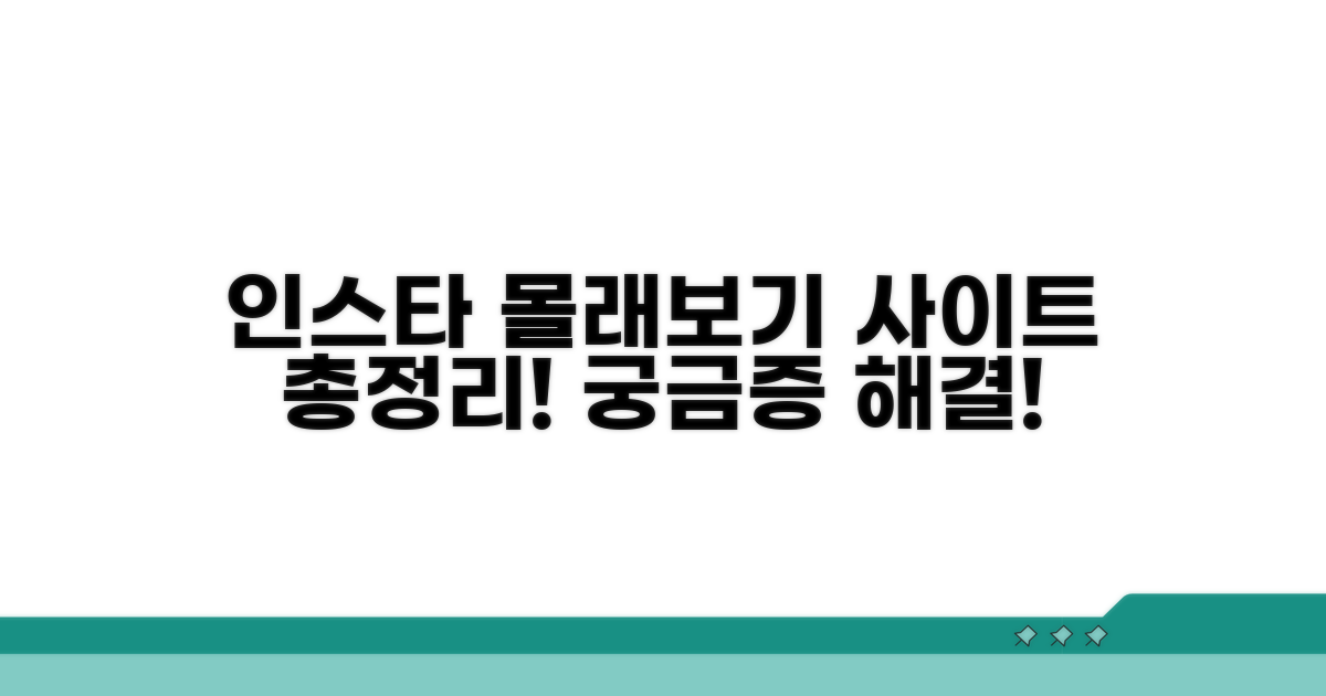 인스타 몰래보기 사이트 총정리