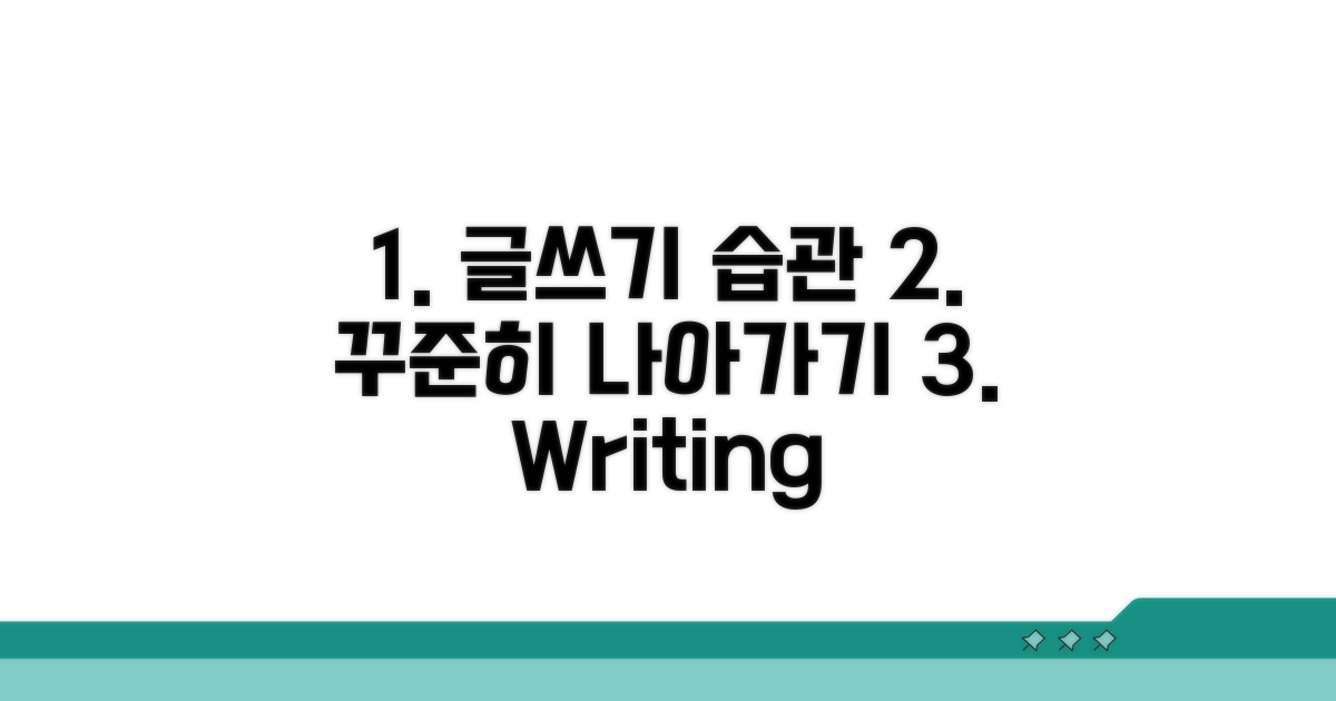 글쓰기 습관, 꾸준히 나아가기