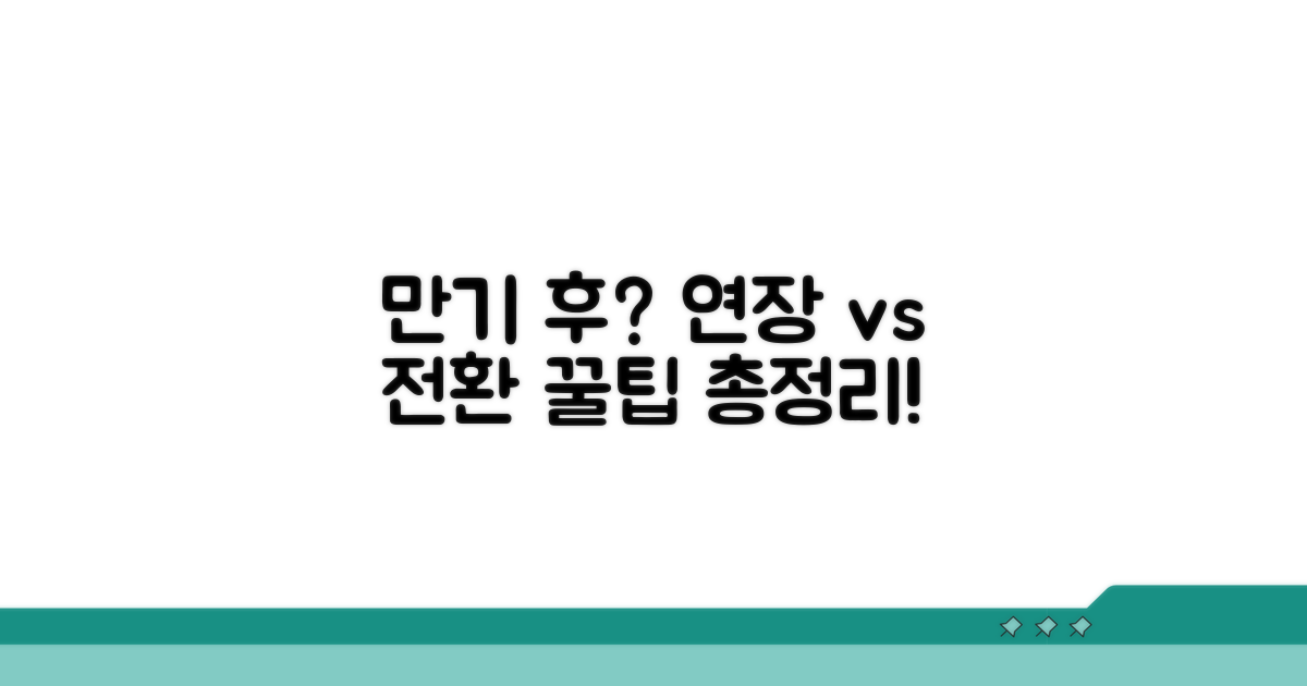 만기 후 연장 및 전환 옵션 분석