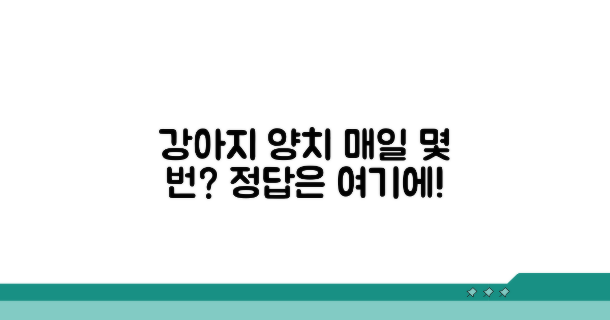 강아지 양치, 하루 몇 번이 적당할까?