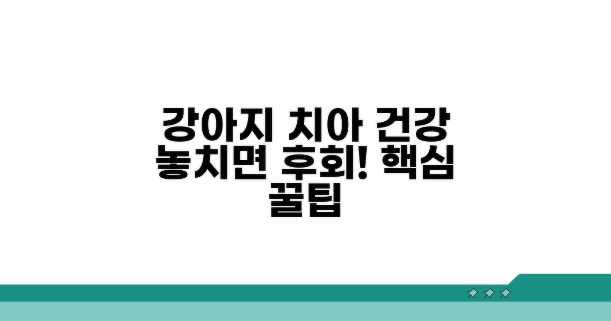 강아지 치아 건강, 놓치면 안 될 꿀팁