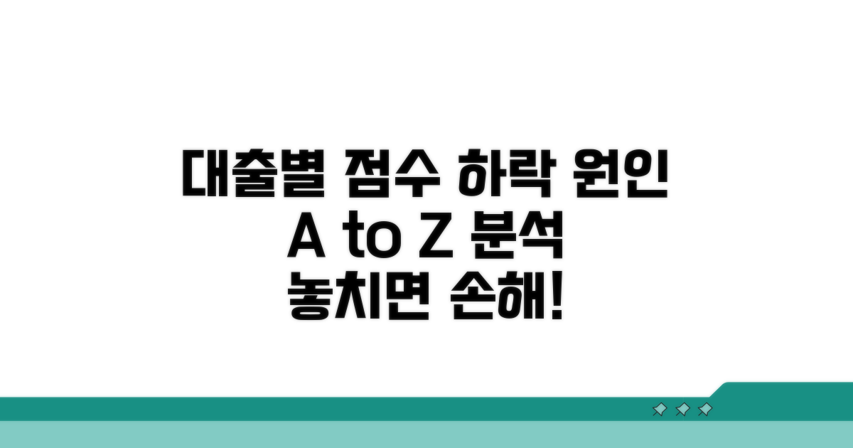 대출 종류별 점수 하락 원인 분석