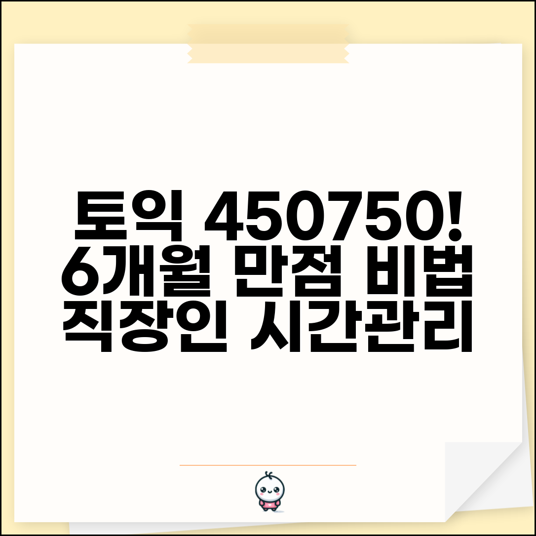토익 450점에서 750점 6개월 계획 | 직장인 시간관리 공부법 및 전략