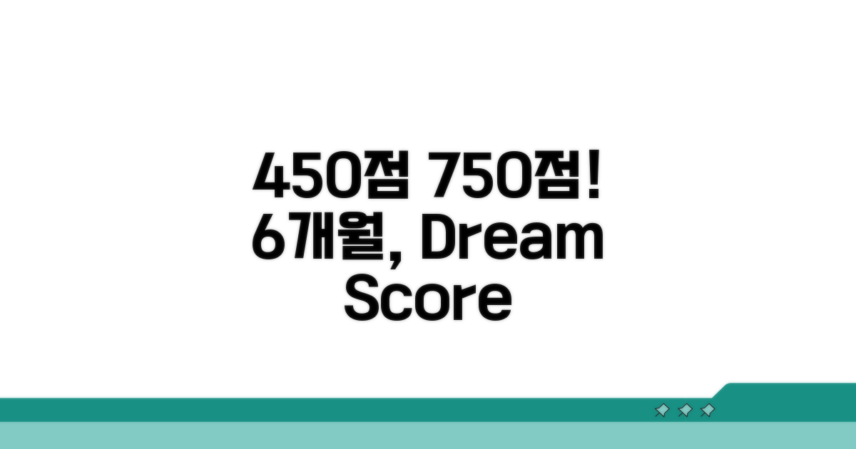 450점에서 750점 6개월 계획