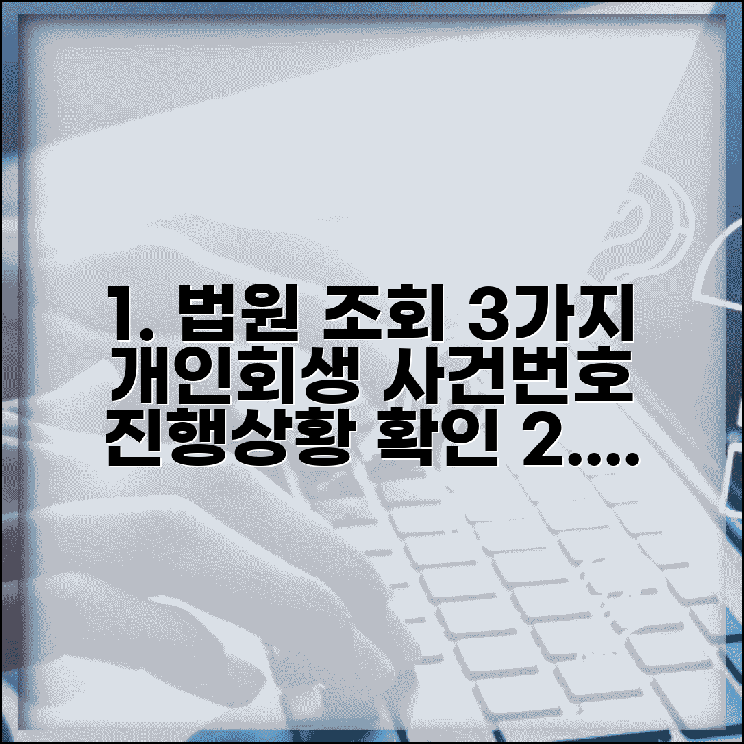 개인회생 법원 조회 방법 | 사건번호 및 진행상황 확인 | 온라인 전화 문의처 알아보기