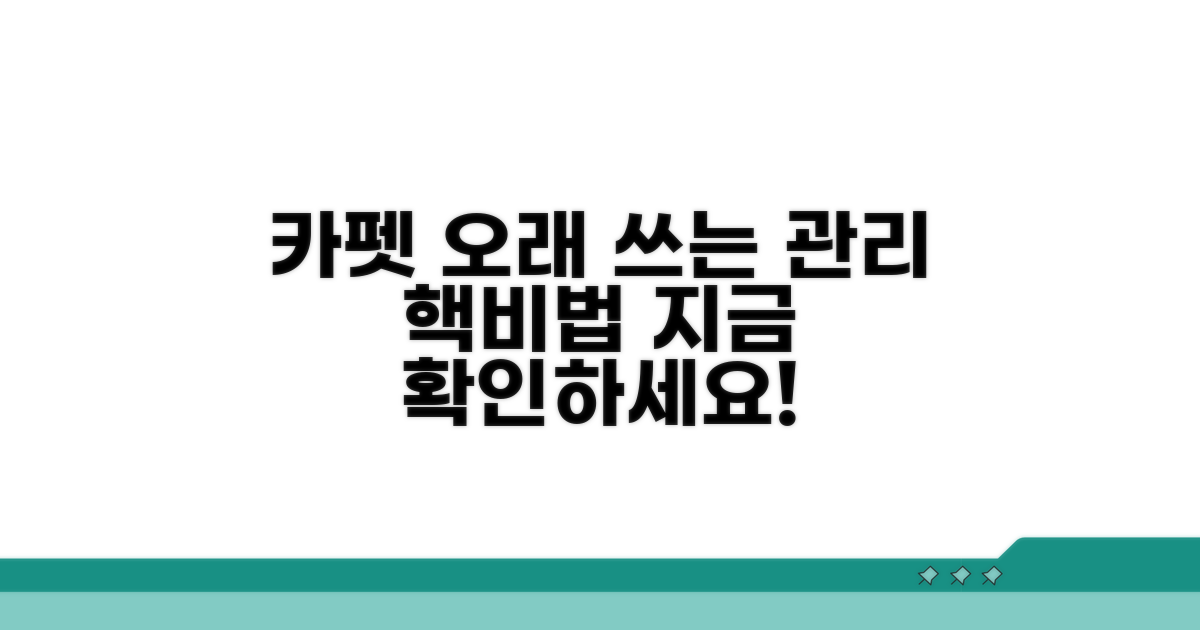 카펫 수명 늘리는 관리 비법