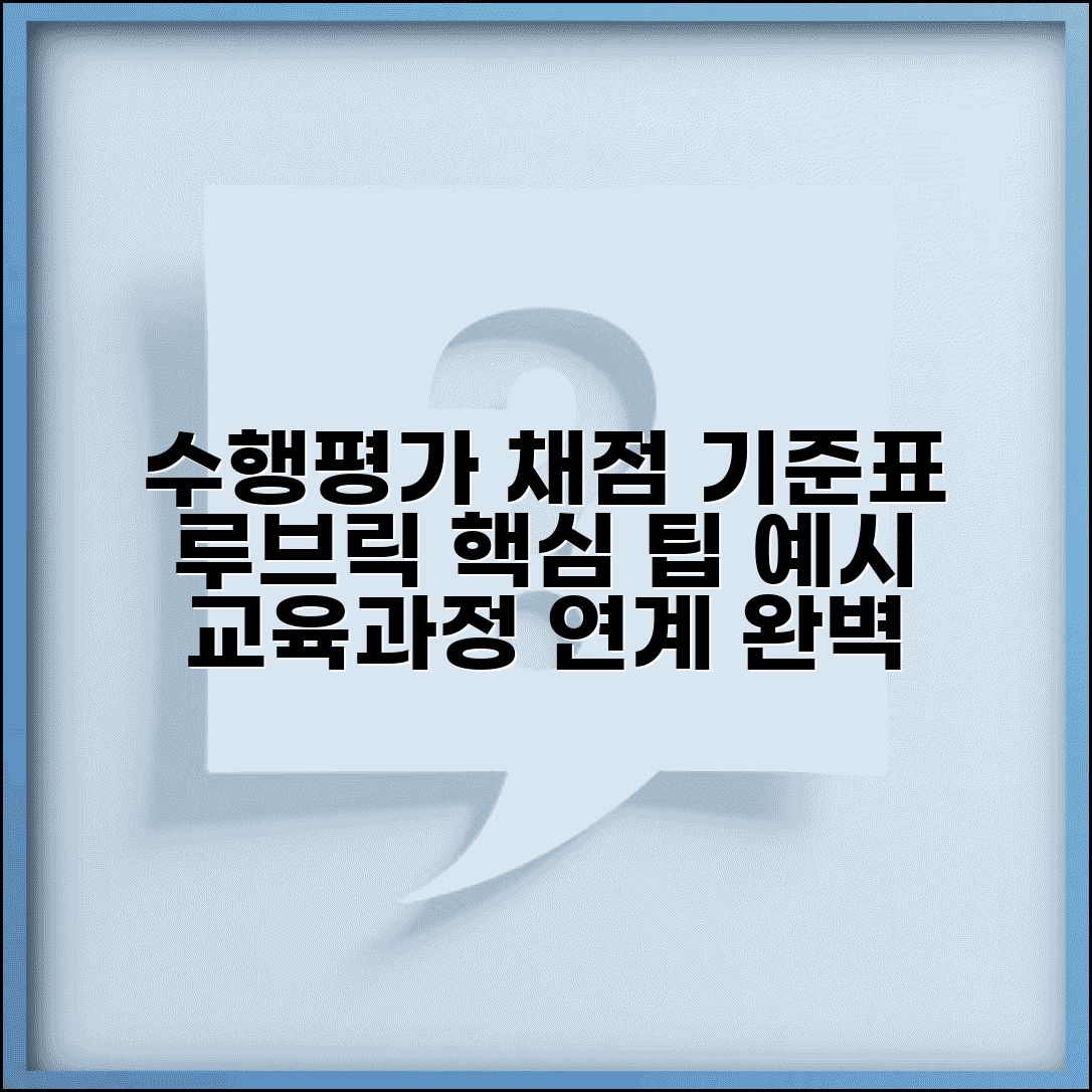 수행평가 채점기준표 개발 방법 | 교육과정 연계 루브릭 작성 팁 및 예시