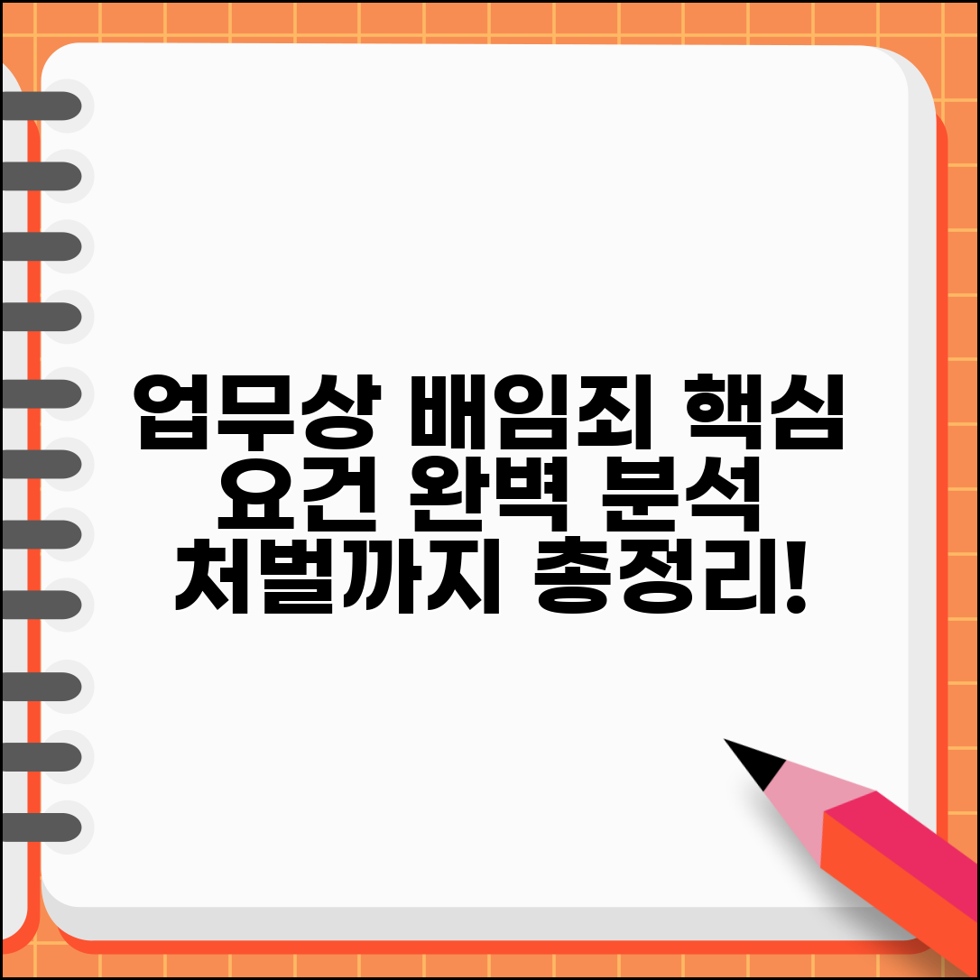 업무상 배임죄 성립요건 | 신임관계, 재산상 이익, 손해 발생 기준 및 처벌 총정리