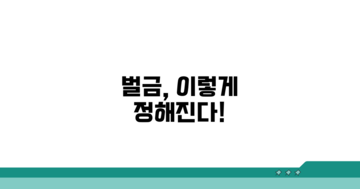 벌금액, 이렇게 정해집니다