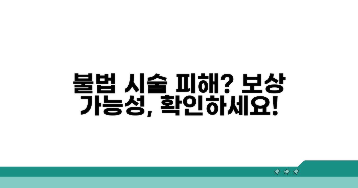 불법 시술 피해 보상 가능성 확인